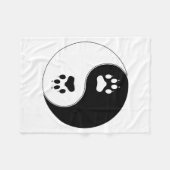 Couverture Polaire Empreinte de patte de Yin Yang (Devant (Horizontal))