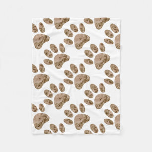 Couverture Polaire Empreinte de patte en détresse de Camo Dog du dése