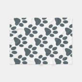 Couverture Polaire Empreinte de patte grise (Devant (Horizontal))