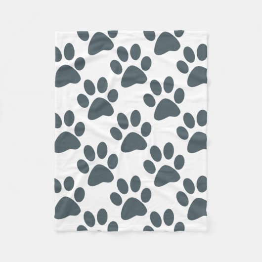 Couverture Polaire Empreinte de patte grise (Devant)