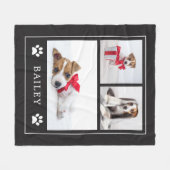 Couverture Polaire empreinte de patte | Multi Photo Animal de compagn (Devant (Horizontal))