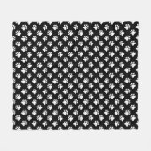 Couverture Polaire Empreinte de patte noir et blanc (Devant (Horizontal))