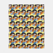 Couverture Polaire Empreinte de patte photo moderne Jaune pour animau (Devant)