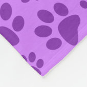 Couverture Polaire Empreinte de patte pourpre en pastel de chien (Coin)