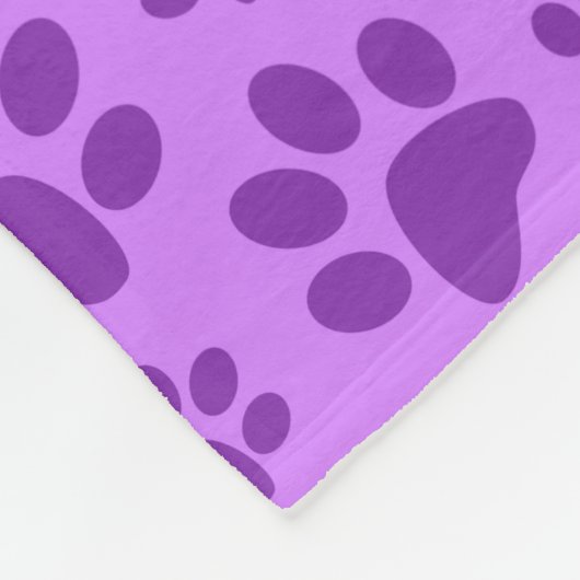Couverture Polaire Empreinte de patte pourpre en pastel de chien (Coin)