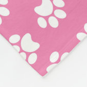Couverture Polaire Empreinte de patte rose (Coin)