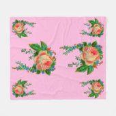 Couverture Polaire Empreinte florale victorienne (Devant (Horizontal))