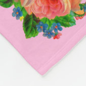 Couverture Polaire Empreinte florale victorienne (Coin)