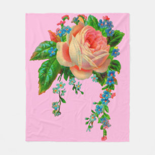 Couverture Polaire Empreinte florale victorienne