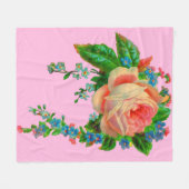 Couverture Polaire Empreinte florale victorienne (Devant (Horizontal))