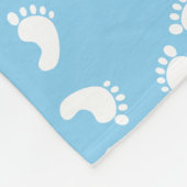 Couverture Polaire Empreintes bébé, Pied bébé, Marches, Bleu, Garçon (Coin)