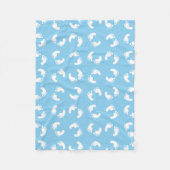 Couverture Polaire Empreintes bébé, Pied bébé, Marches, Bleu, Garçon (Devant)