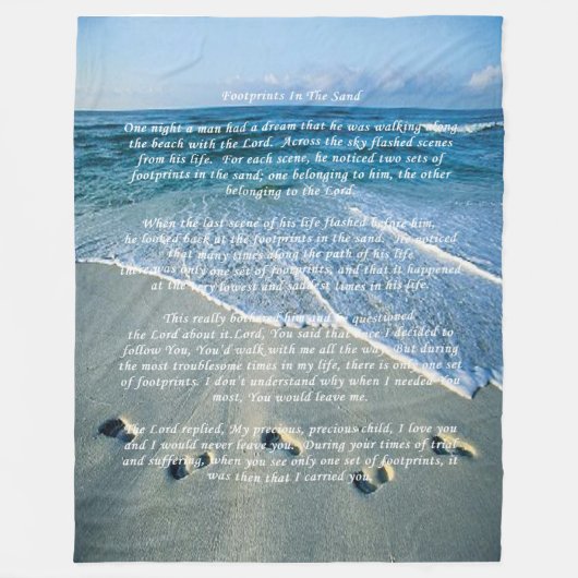 Couverture Polaire Empreintes dans le sable (Devant)