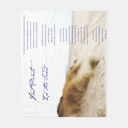 Couverture Polaire empreintes dans le sable (Devant)