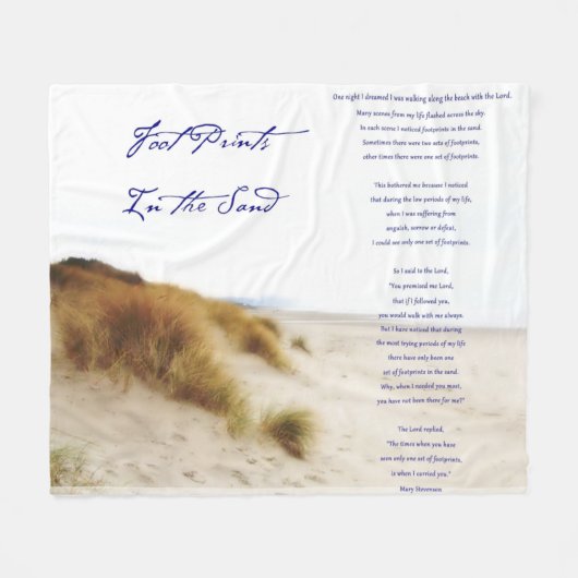 Couverture Polaire empreintes dans le sable (Devant (Horizontal))