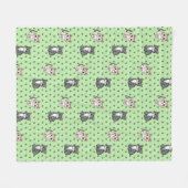 Couverture Polaire Empreintes de patte de chat (Devant (Horizontal))