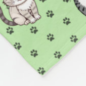 Couverture Polaire Empreintes de patte de chat (Coin)