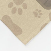 Couverture Polaire Empreintes de pattes Brown de coutume pour des (Coin)