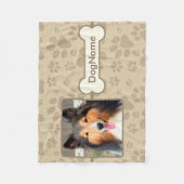 Couverture Polaire Empreintes de pattes Brown de coutume pour des (Devant)