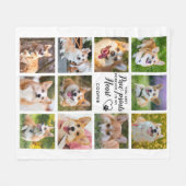 Couverture Polaire Empreintes de pattes commémoratifs pour animaux de (Devant (Horizontal))