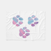 Couverture Polaire Empreintes de pattes de chiens - Fils de peinture  (Devant (Horizontal))