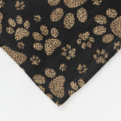 Couverture Polaire Empreintes de pattes de tache de léopard (Coin)