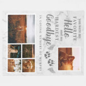 Couverture Polaire Empreintes de pattes élégants Personnalisé Pet Pho (Devant (Horizontal))