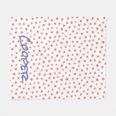Couverture Polaire Empreintes de pattes Nom de l'animal Chats Chiens  (Devant (Horizontal))