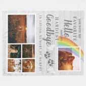 Couverture Polaire Empreintes de pattes rustiques Personnalisé Pet Ph (Devant (Horizontal))