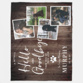 Couverture Polaire Empreintes de pattes rustiques Personnalisé Pet Ph (Devant)