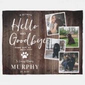 Couverture Polaire Empreintes de pattes rustiques Personnalisé Pet Ph (Devant (Horizontal))