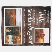 Couverture Polaire Empreintes de pattes rustiques Personnalisé Pet Ph (Devant (Horizontal))