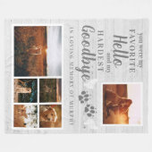 Couverture Polaire Empreintes de pattes rustiques Personnalisé Pet Ph (Devant (Horizontal))