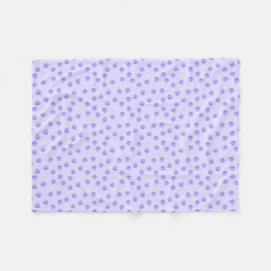 Couverture Polaire Empreintes de pattes violettes (Devant (Horizontal))