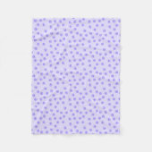Couverture Polaire Empreintes de pattes violettes (Devant)