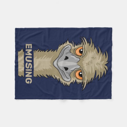Couverture Polaire Emuser Funny Emu Pun (Devant (Horizontal))