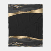 Couverture polaire en agate or noir (Devant)