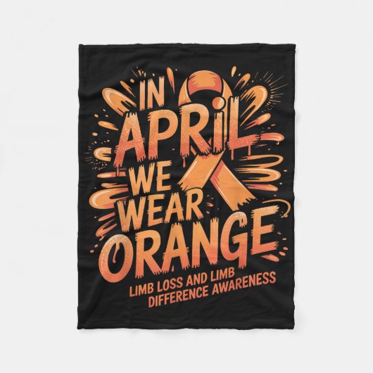 Couverture Polaire En Avril Nous Portons Orange Limb Perte Différence (Devant)