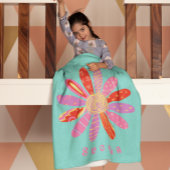 Couverture polaire en colle avec Nom pour enfants