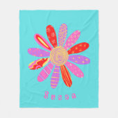 Couverture polaire en colle avec Nom pour enfants (Devant)