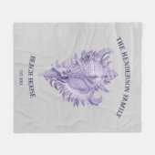 Couverture polaire en coquille de conque violet (Devant (Horizontal))