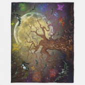Couverture polaire en fausse fourrure Arbre effray (Devant)