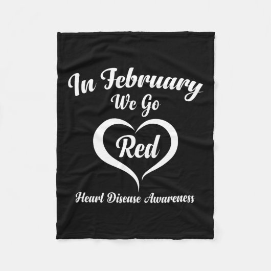 Couverture Polaire En Février, Nous allons Red Heart Disease Awarenes (Devant)