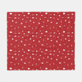 Couverture Polaire en Fleece avec Sapins de Noël e (Devant (Horizontal))