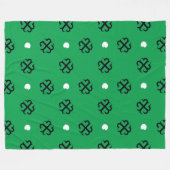 Couverture polaire en forme de trèfle Lucky Hearts (Devant (Horizontal))