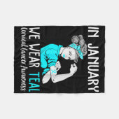 Couverture Polaire En Janvier Nous Portons Turquoise Pour Le Cervical (Devant (Horizontal))