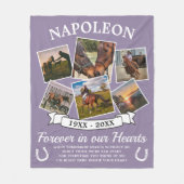 Couverture Polaire En Mémoire Amoureuse Cheval violet (Devant)