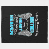 Couverture Polaire En Mémoire Amoureuse De Mon Frère, Je Te Tiendrai (Devant (Horizontal))