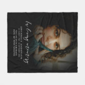 Couverture Polaire En Mémoire Amoureuse Élégante Script Photo Memoria (Devant (Horizontal))