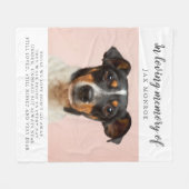 Couverture Polaire En Mémoire Amoureuse Photo Pet Mémorial Blanket (Devant (Horizontal))